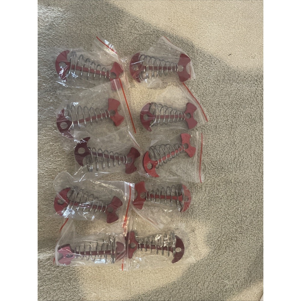 Bridge Stakes Herringbone Aluminum Rope‎ Hook Spring for Canopy 10pcs